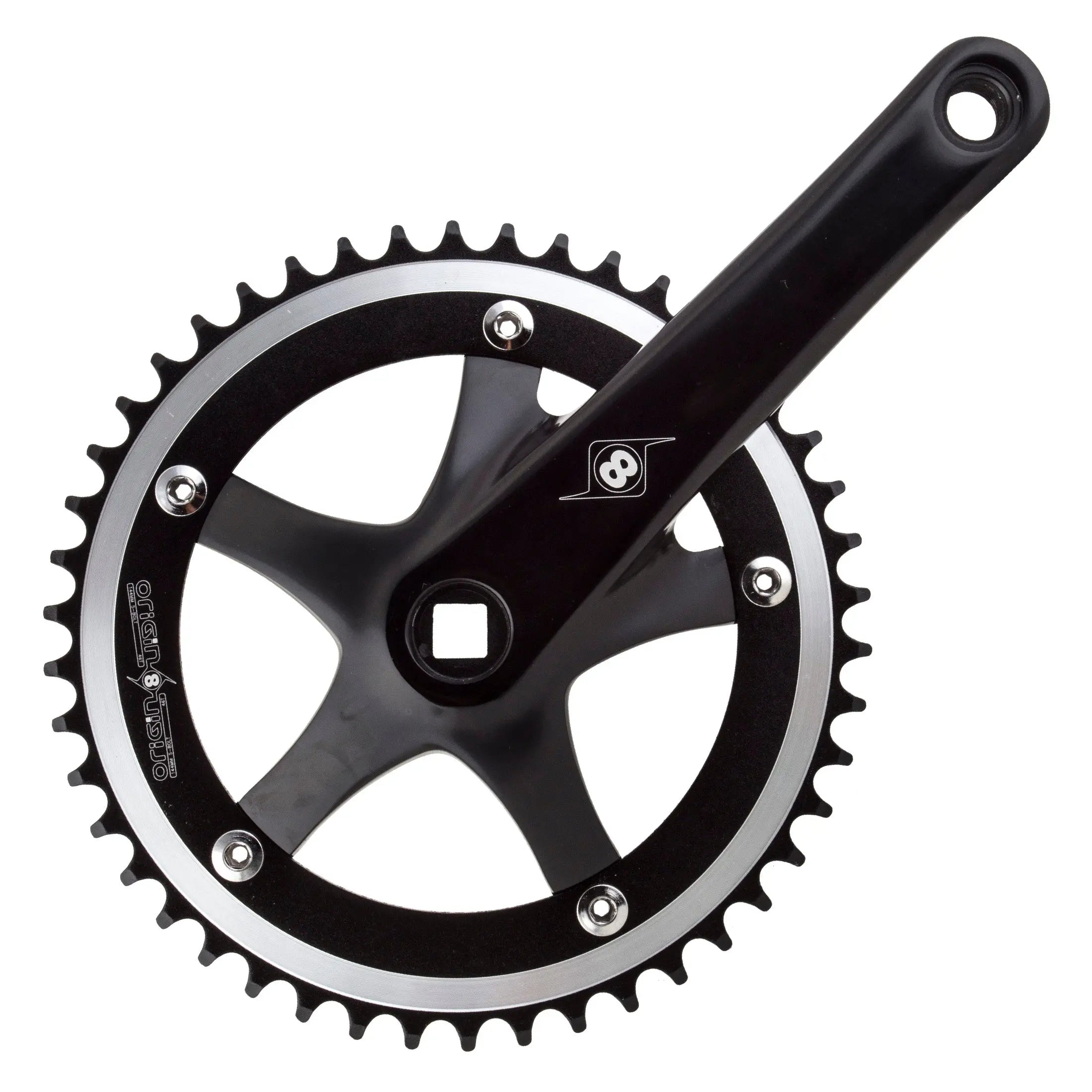 Origin8 Trackstar Crankset, 170mm, 46T w/ Free BB, CLEARANCE Wabi Cycles