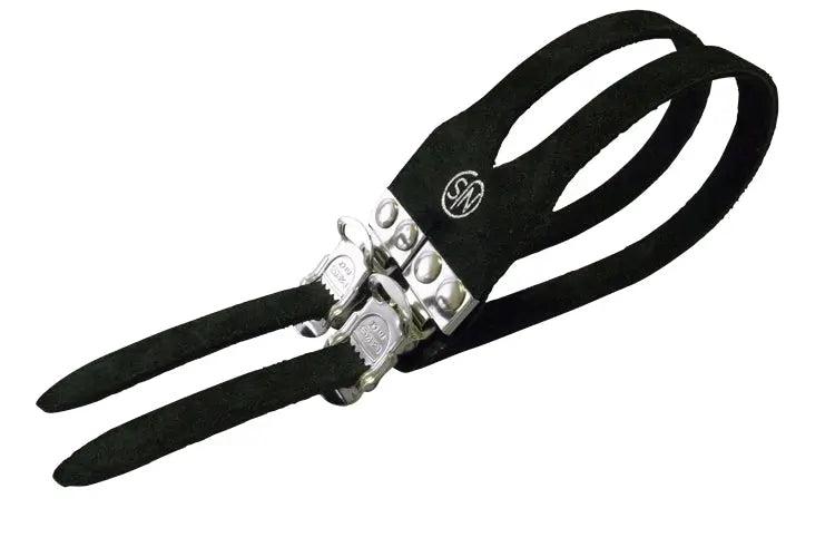 MKS Fit-α Sports Leather Laminated Double Toe Straps Wabi Cycles