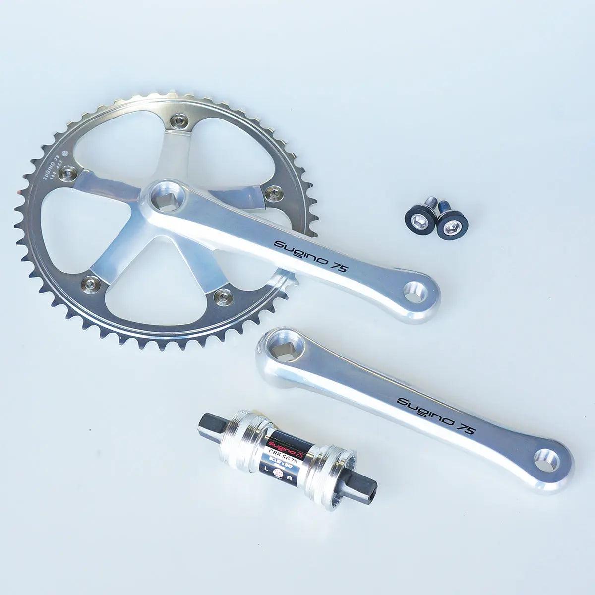 Sugino 75 Complete Crankset (incl. Sugino 75 Chainring + Bottom Bracket)-Wabi Cycles