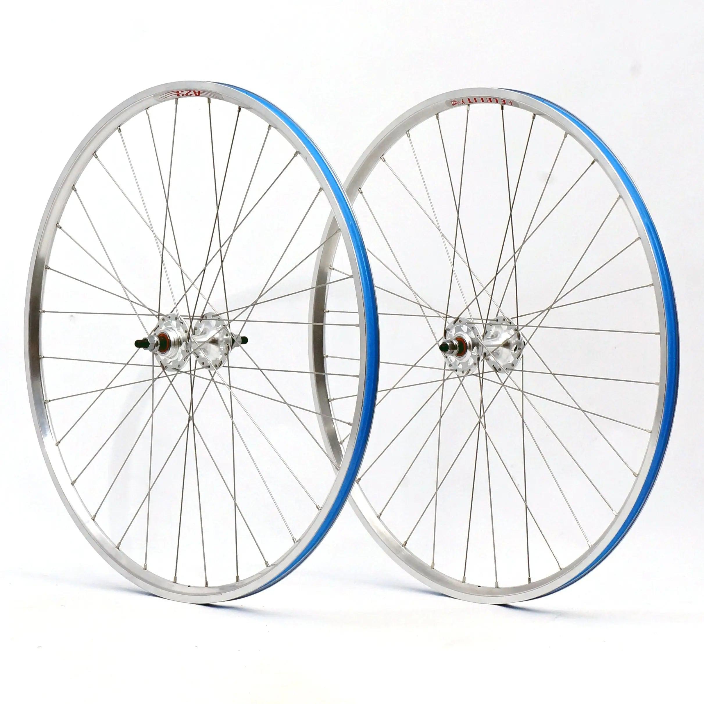 Velocity A23 700C 32H/32H Single Speed/Fixed Gear/Cyclocross Tubeless-Ready Wheelset-Wabi Cycles